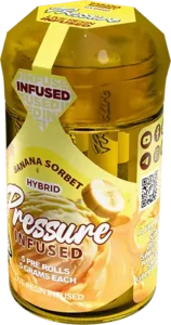 Banana Sorbet Pressure Infused 5 Pre Rolls .5 Gram Each Hybrid